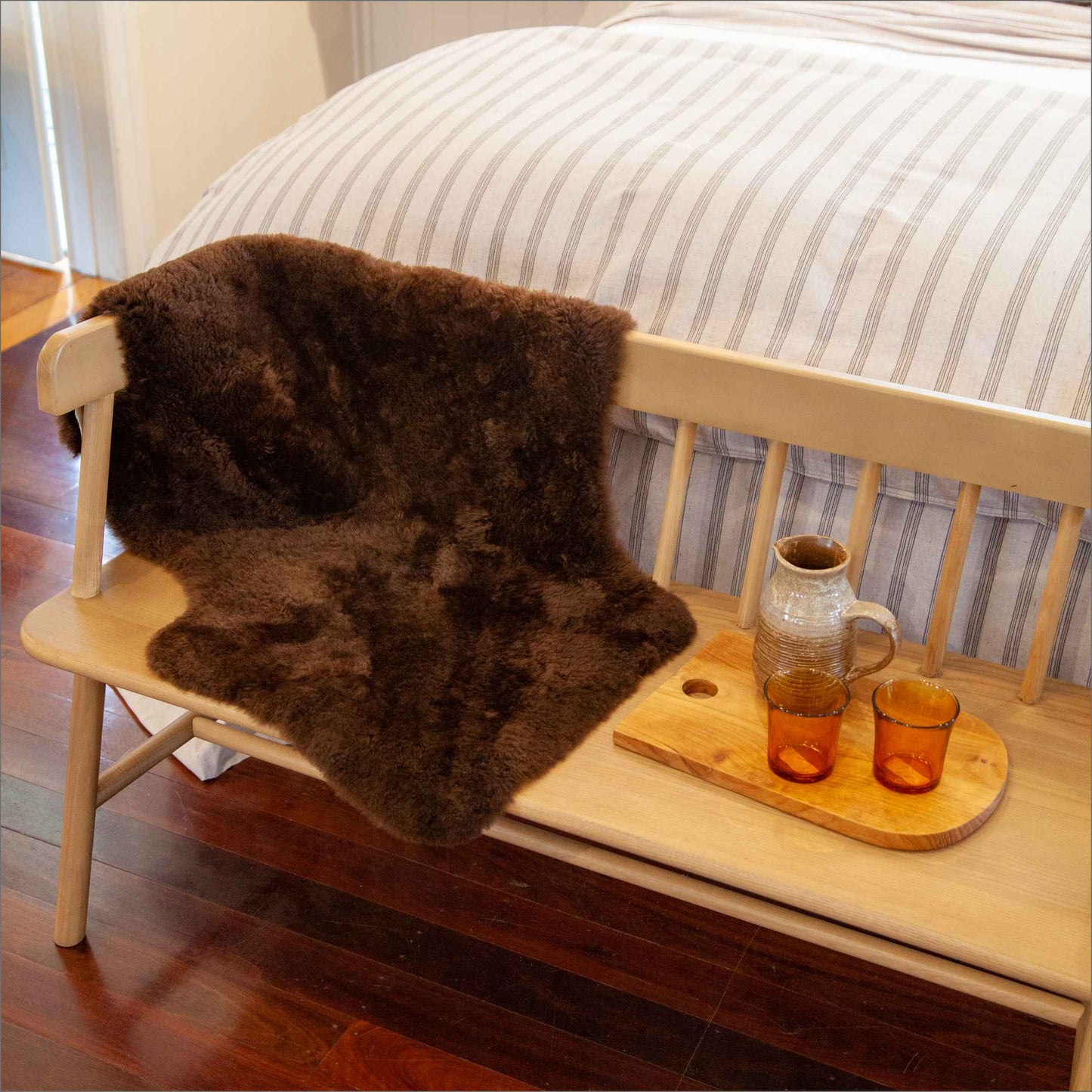 Shorn New Zealand Natural Brown Rug