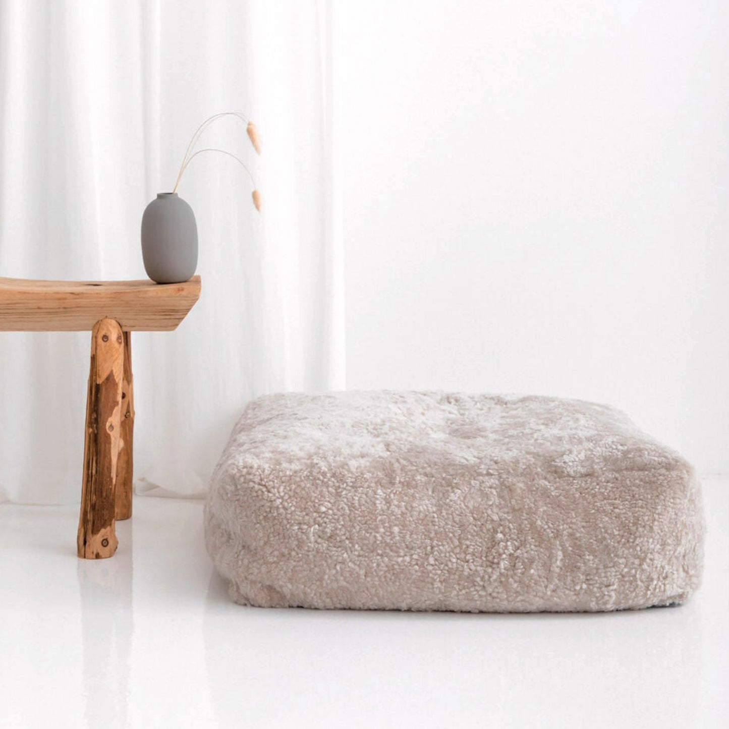 Morrocan Shearling Floor Cushion by HUXFORD GROVE