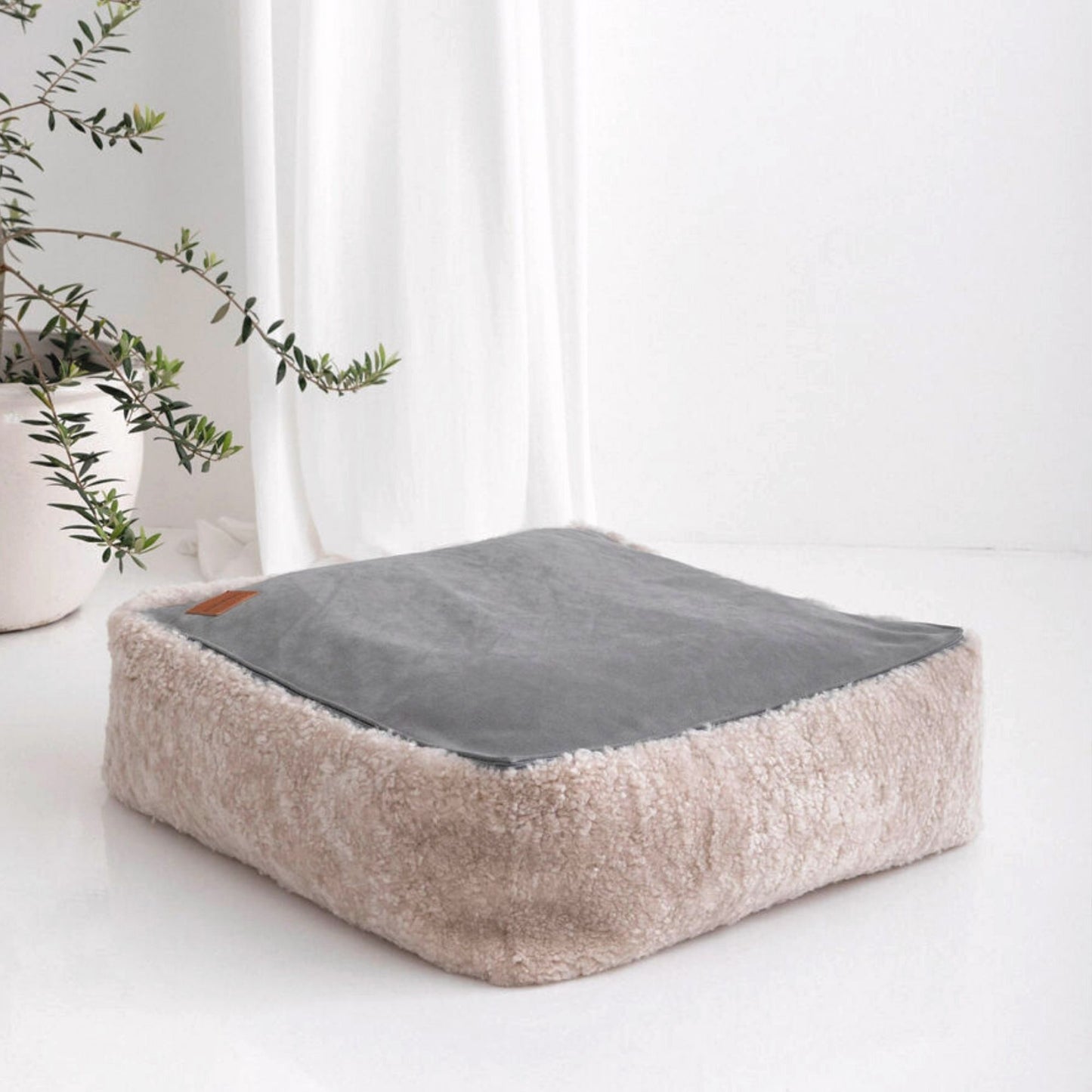 Morrocan Shearling Floor Cushion by HUXFORD GROVE