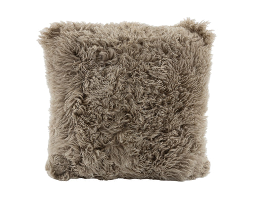 Double Sided Curly Long Wool Cushion