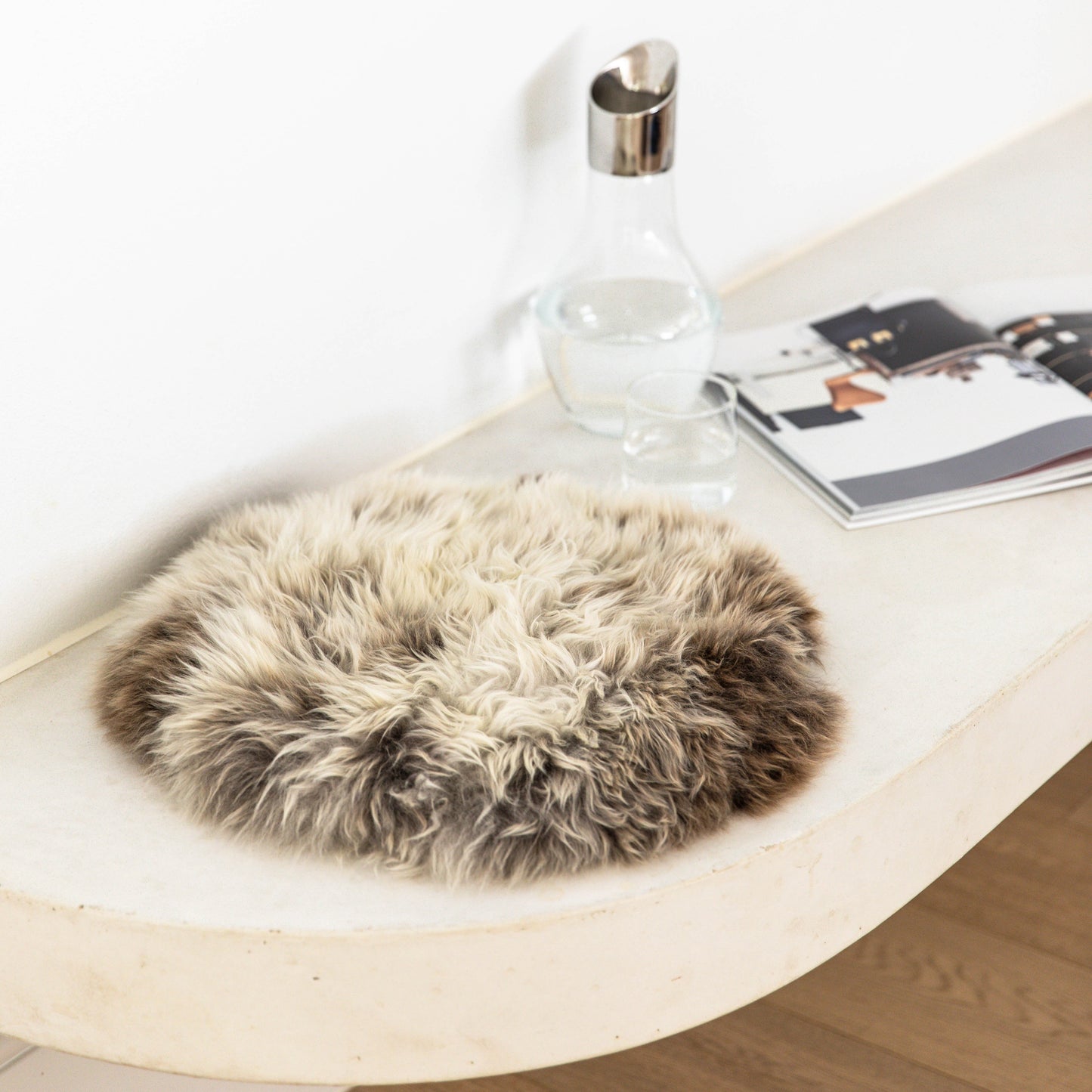 Longwool Sheepskin Seat Pad Natural Brown