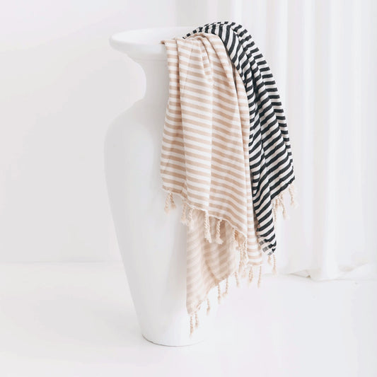premium stripe turkish cotton blanket